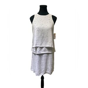 Metaphor White and Blue Speckled Mini Dress XS NWT